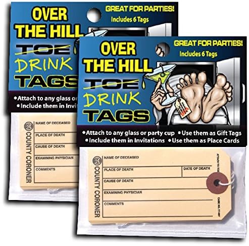 Over The Hill Toe / Drink Tags 2-Pack