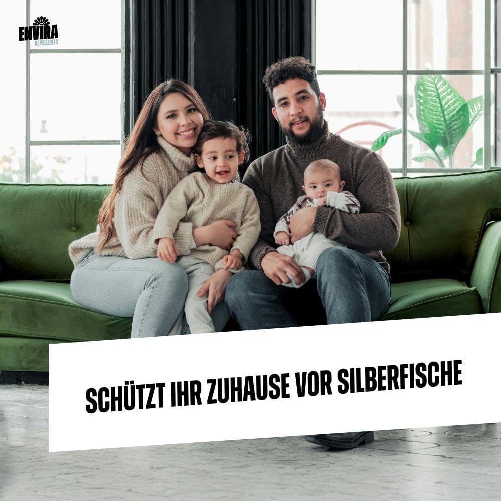 Envira Silberfischspray 5 Liter + 2L Sprüher - gegen Silber- & Papierfische | Silberfisch Spray mit Langzeitwirkung & Mittel gegen Papierfischchen - wirkt in der Wohnung, Silberfischchen loswerden