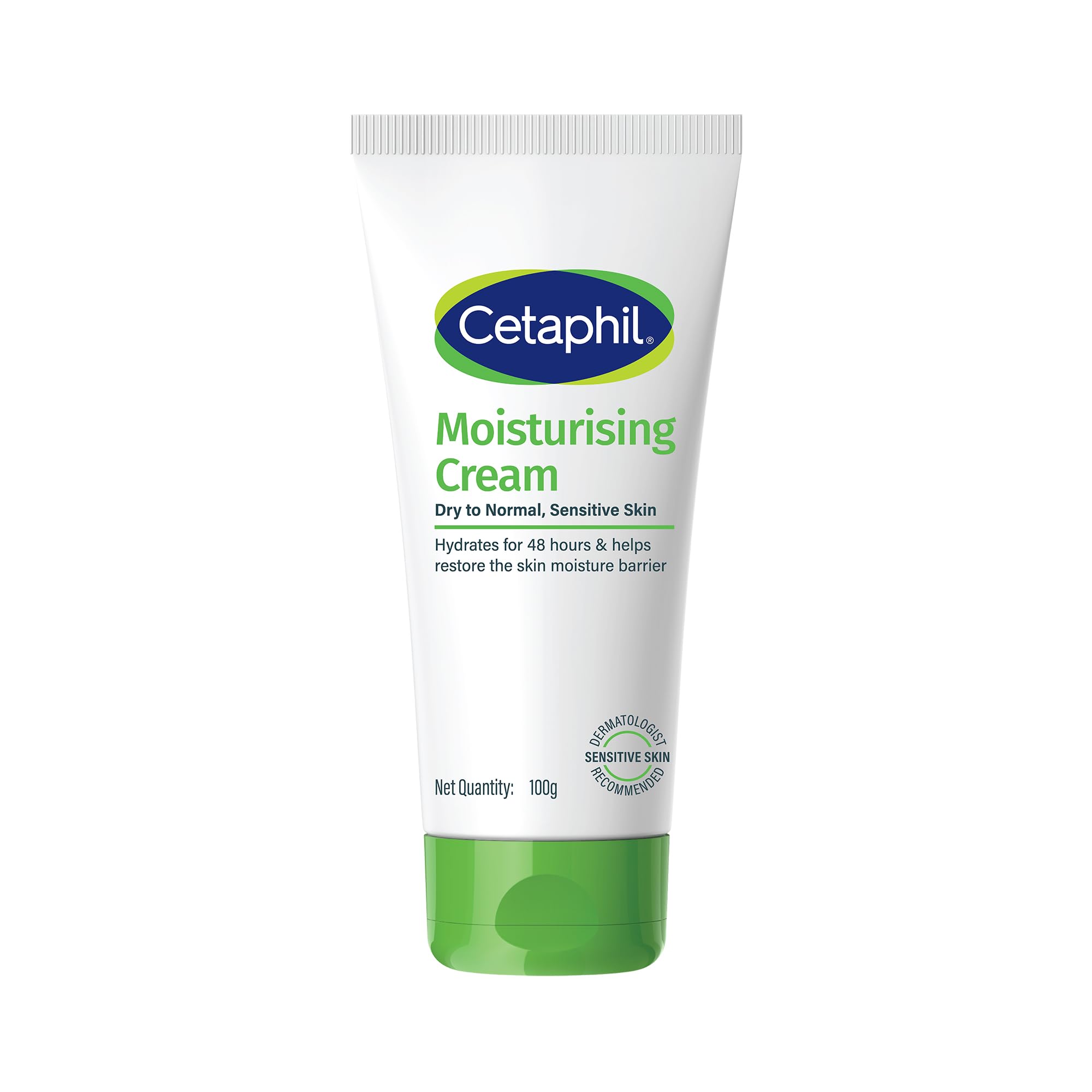 Cetaphil Moisturising Cream for Face & Body, 100g | 48Hr Hydration with Niacinamide, Panthenol & Glycerin | For Dry to Normal Skin | Paraben-Free, Hypoallergenic, Non-Greasy
