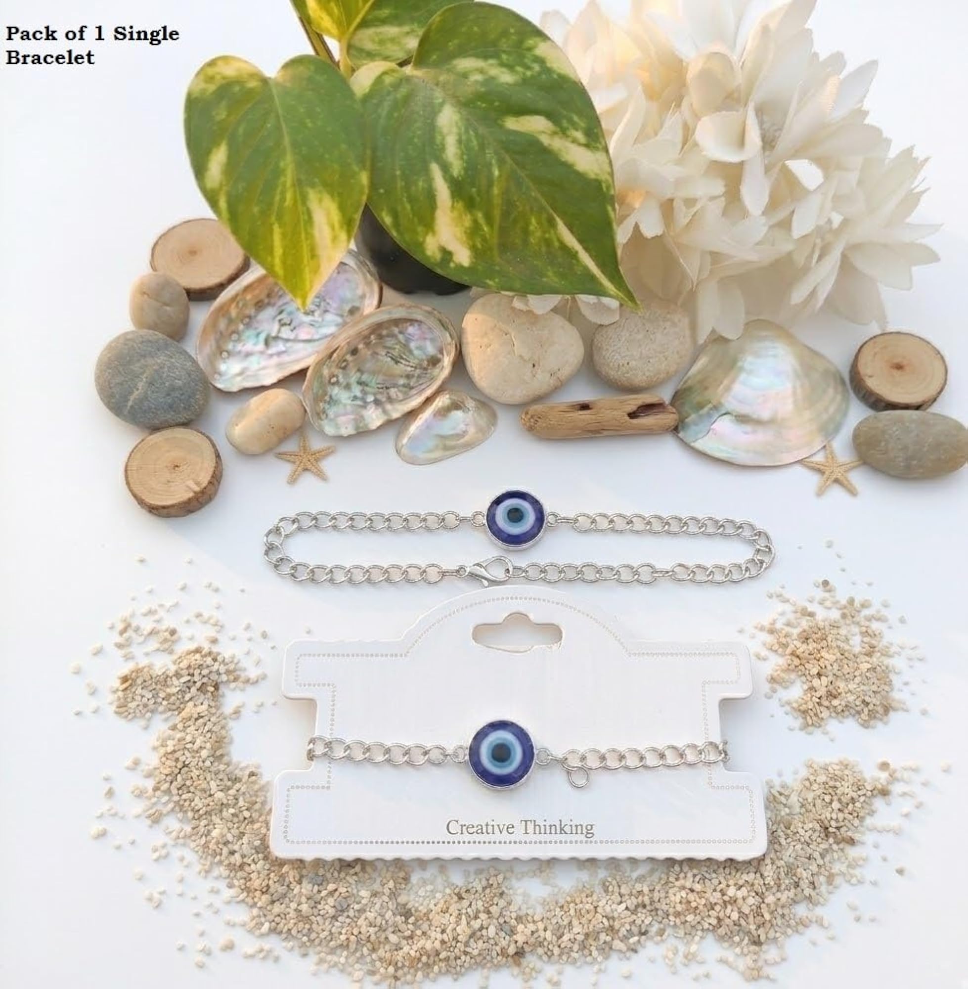 Stainless Steel Evil Eye Friendship Chain Bracelet