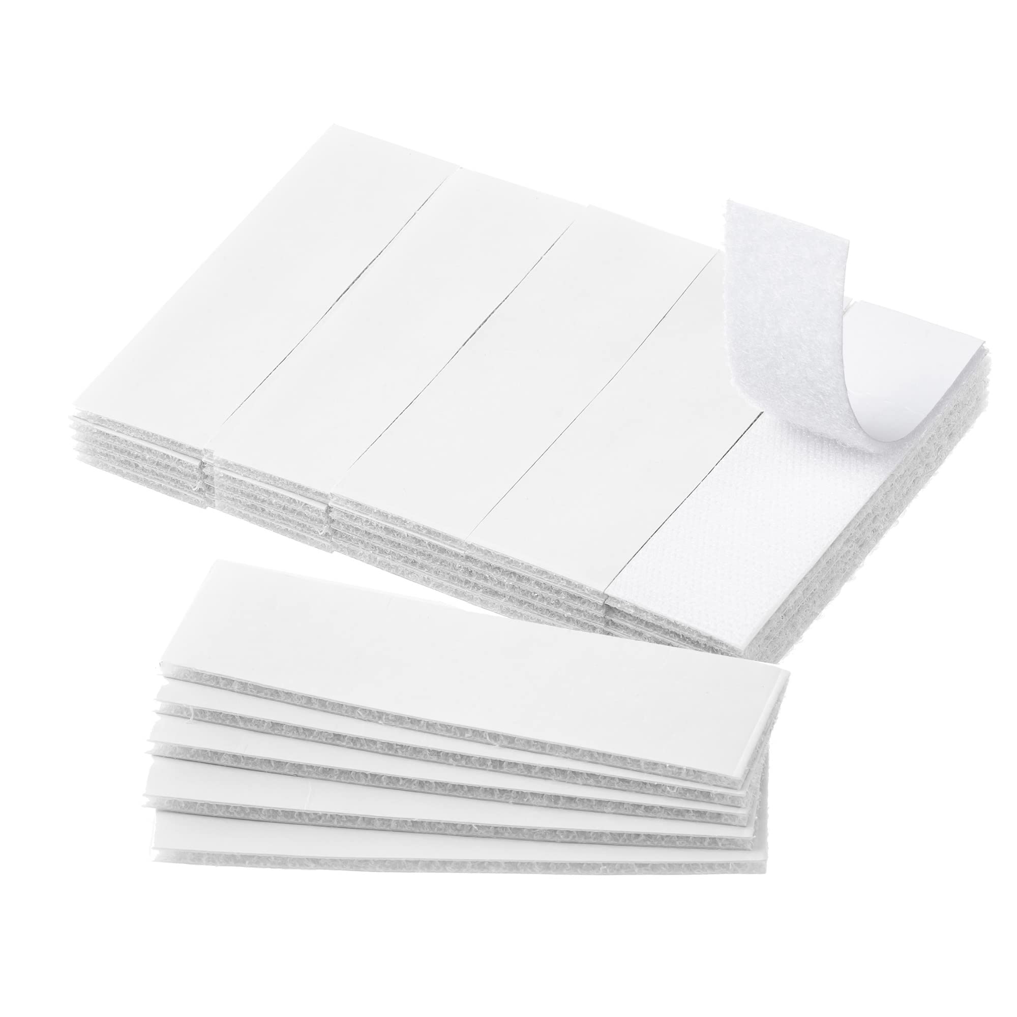 BRAVESHINE32 Pairs Picture Hanging Strips Extra Strong, Large Picture Mounting Strips, Hook and Loop Tape Damage Free for Hanging Picture Frame, Home Decor (30x100mm, White)