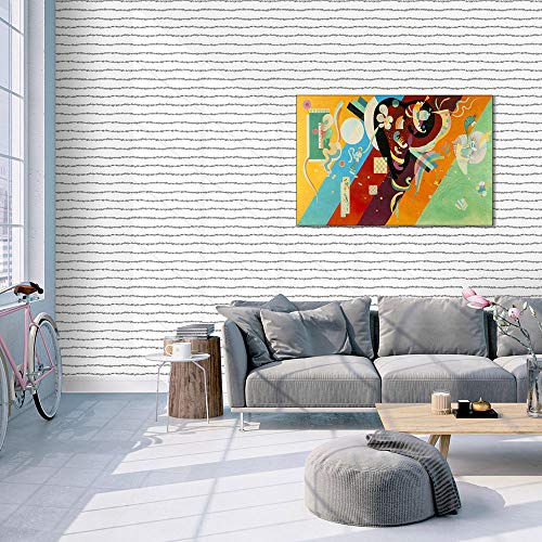 Art mural abstrait Kandinsky grand format sans cadre pour habiller un mur vide