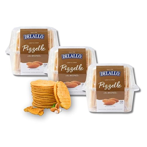 DeLallo Almond Pizzelle 6 oz paquete de 3
