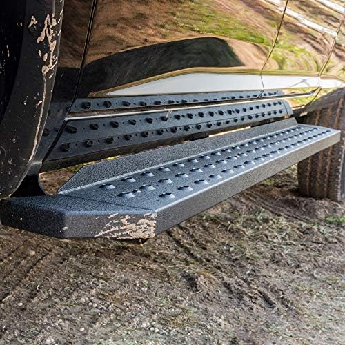 ARIES 2055511 RidgeStep Black Steel 6-1/2 x 75-Inch Truck Running Boards, Select Chevrolet Silverado, Tahoe, GMC Sierra, Yukon