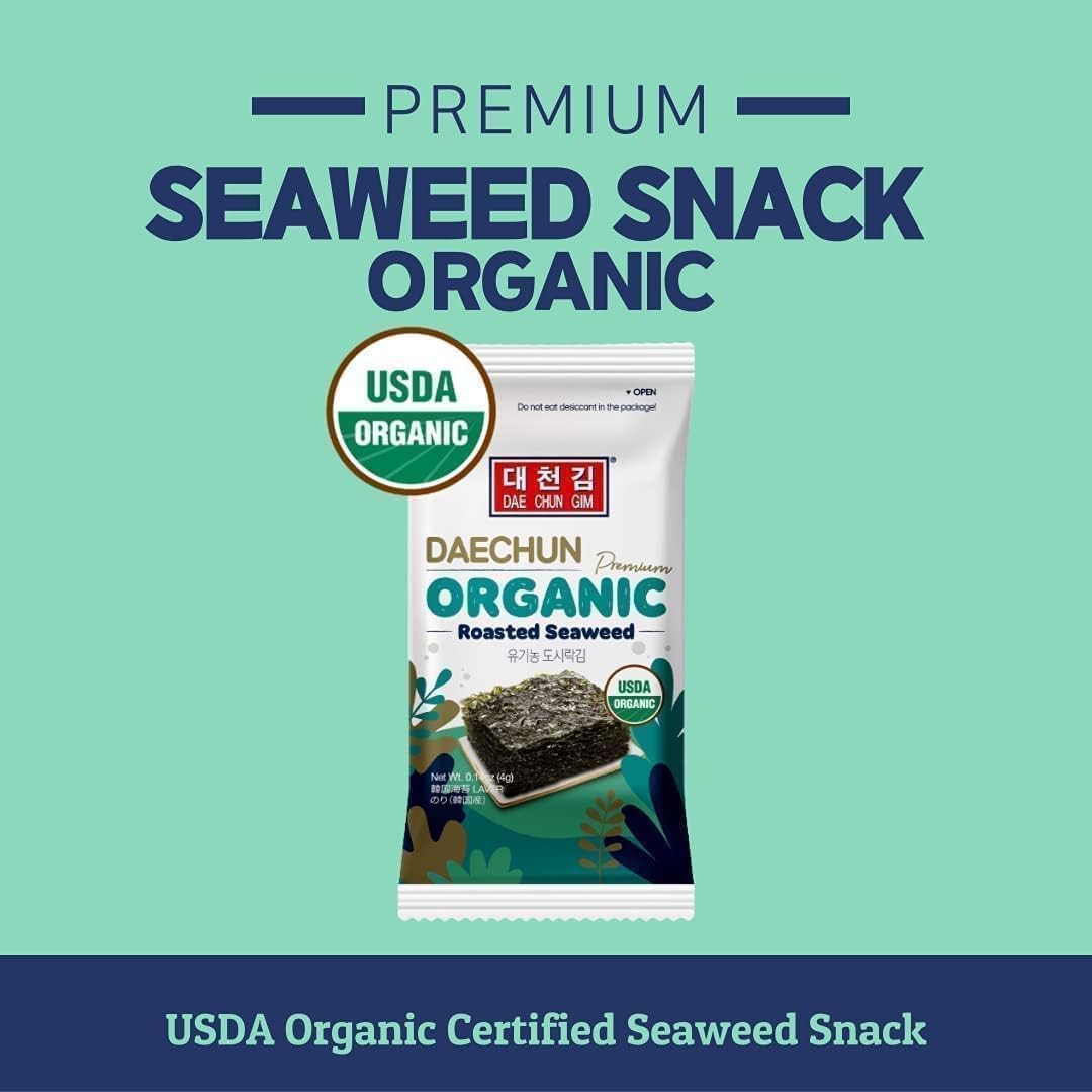 Seba Garden Organic DAECHUN(Choi's1) Snacks Original Nori Leaf Korea Premium 6 Pack