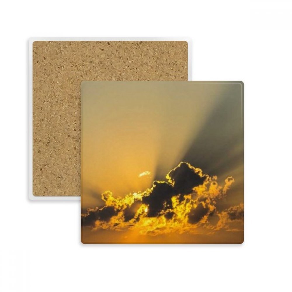 Dessous de verre ciel et soleil noir pour embellir vos pauses café et apéritifs