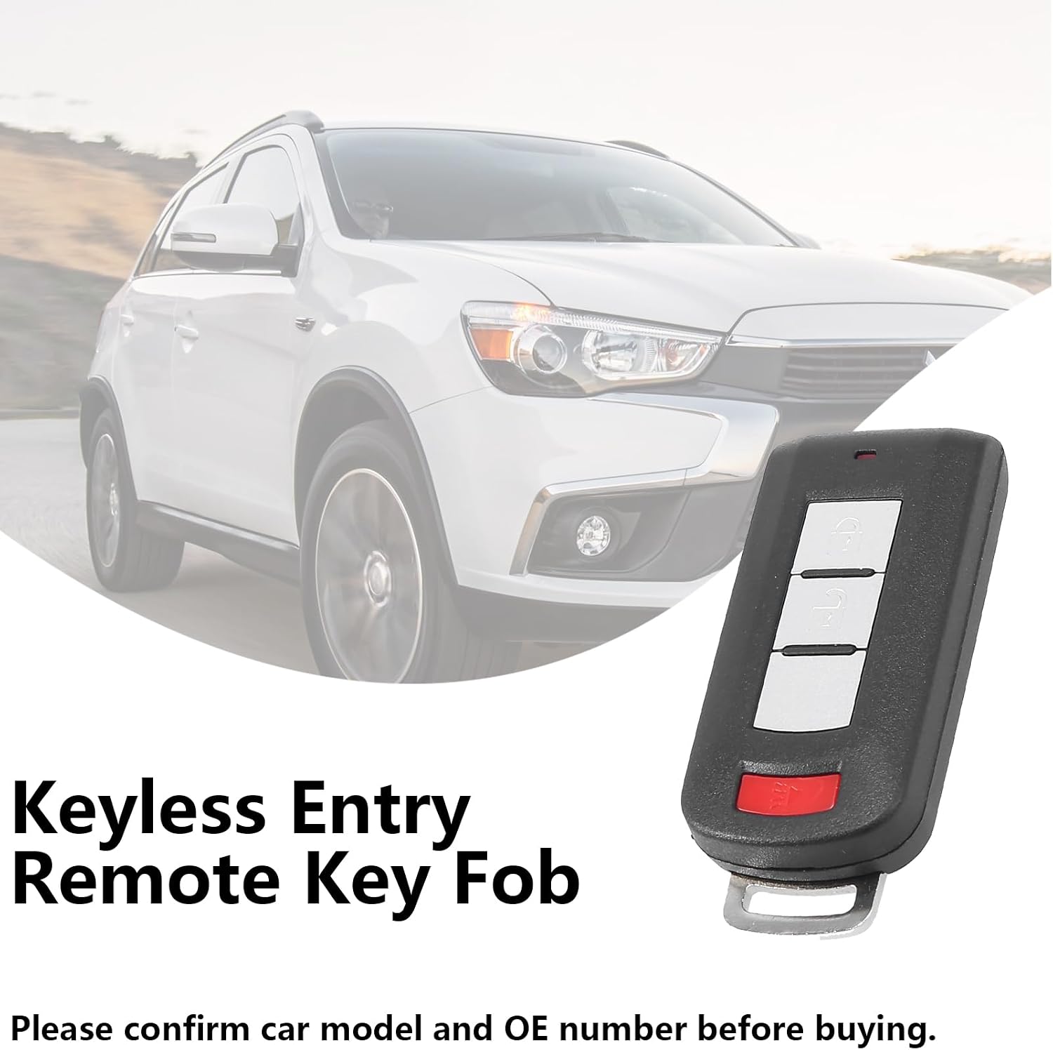 OUC644M-KEY-N 315 Mhz 3 Button Keyless Entry Remote Key Fob for Mitsubishi Outlander 2008-2020 for Mitsubishi Outlander Sport 2010-2020
