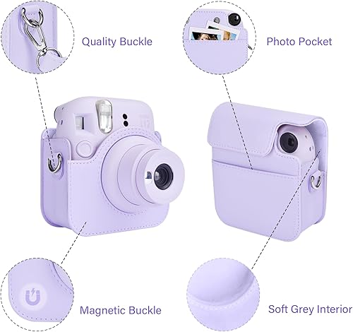 Miniatura 5 de Rieibi Polaroid - Funda para cámara compatible con Fuji Instax Mini 12  Polaroid Instax 12 Funda de transporte para cámara instantánea Fujifilm