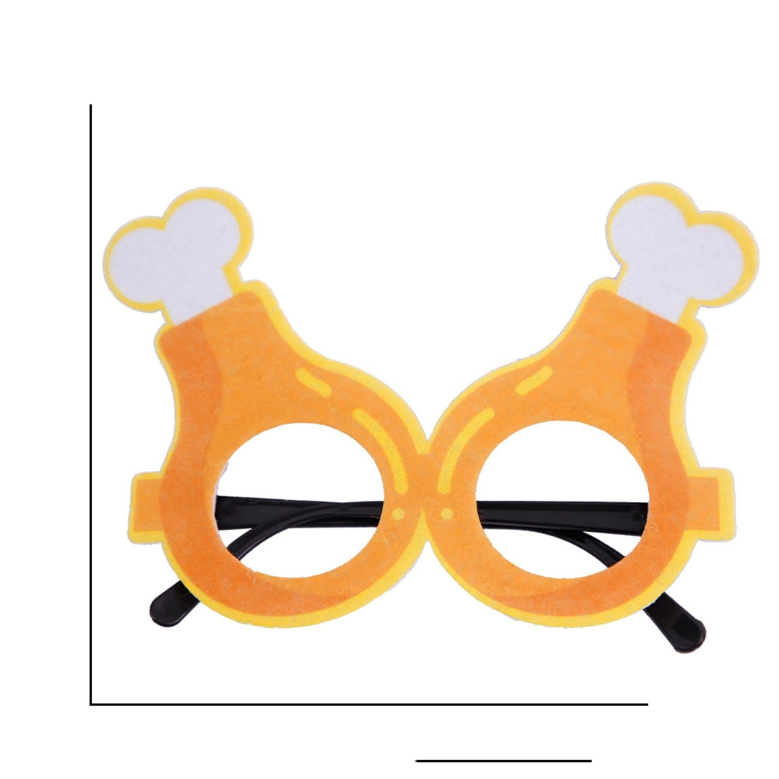 Ladlebroom Chicken Thighs Thanksgiving Glasses Harvest Day Party Party Dress Up Props Turkey Pumpkin Photo Glasses Frame