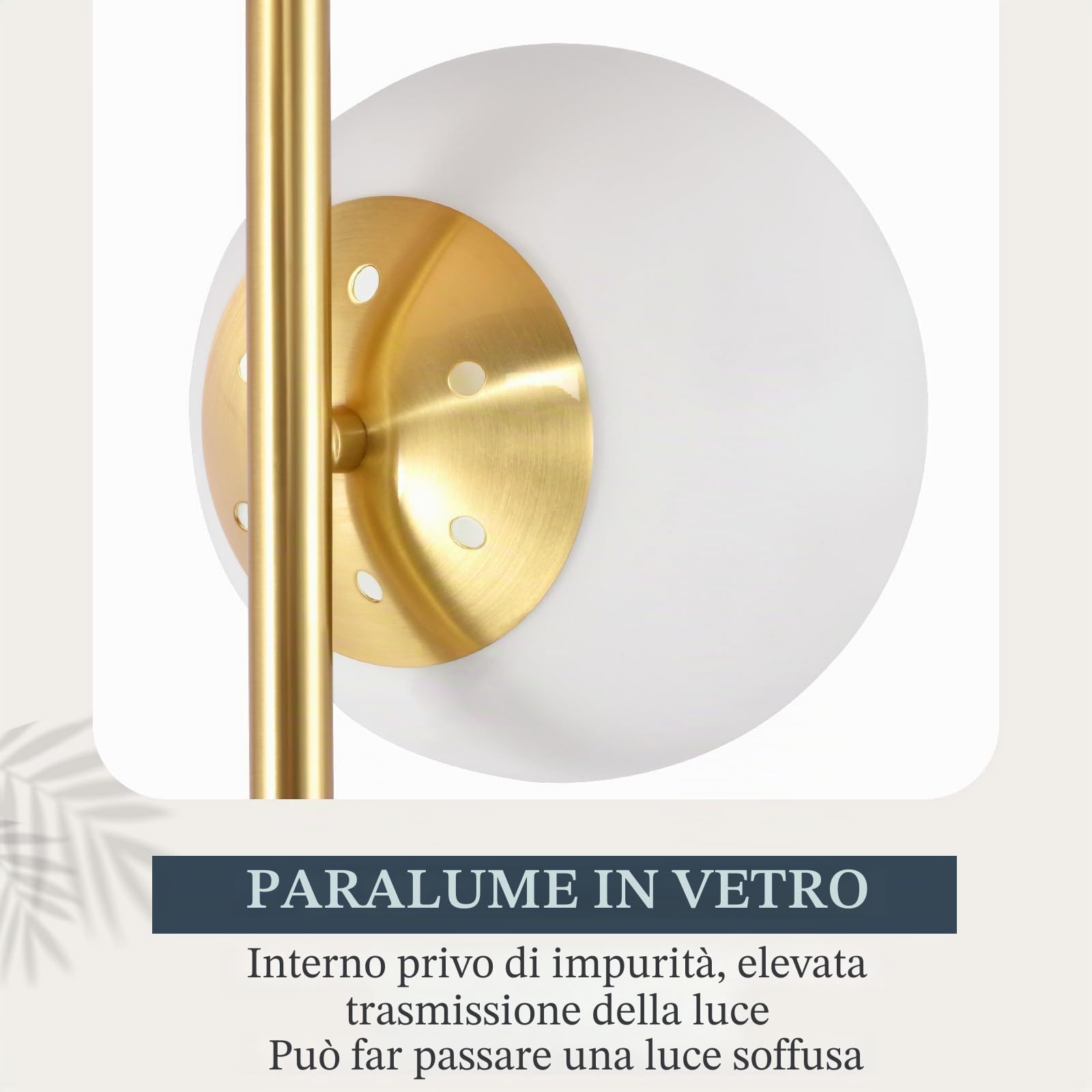ZMH Lampada da tavolo per soggiorno, moderna, industriale, oro, 2 fiamme, con interruttore, design in metallo, vetro, lampada da comodino, in ottone, E27, per