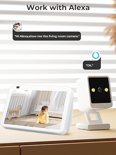 Miniatura 7 de Cámara para interiores, cámara HD para mascotas 1080P con aplicación de teléfono, cámara WiFi de 2.4 GHz para cámaras de seguridad para el hogar