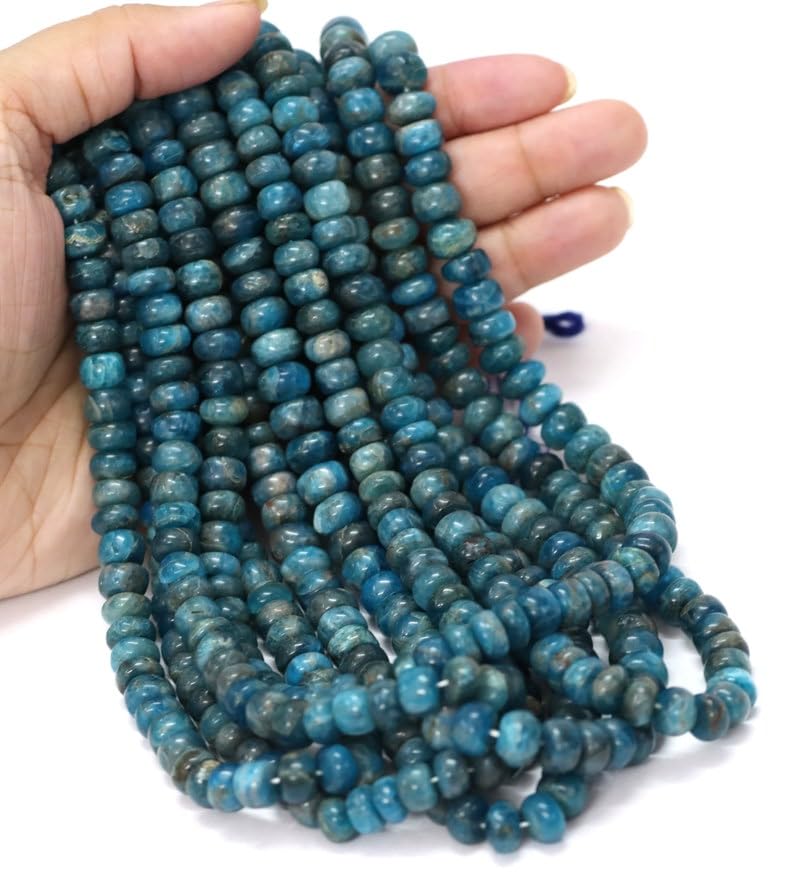 Perles rondes lisses apatite fluo naturelle 7mm 10mm fabrication bijoux
