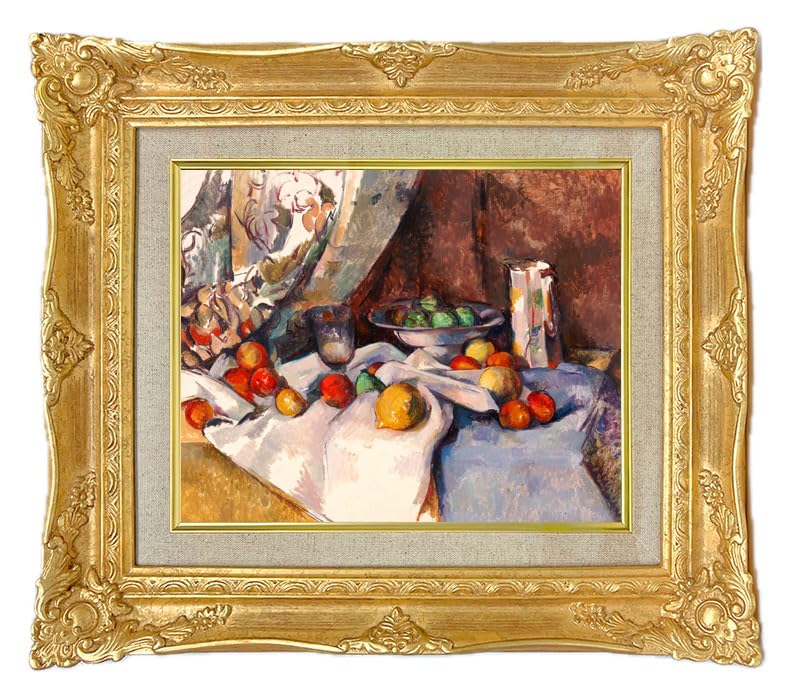 Amazon.co.jp: 世界の名画 セザンヌ りんごのある静物 複製画 F3号豪華