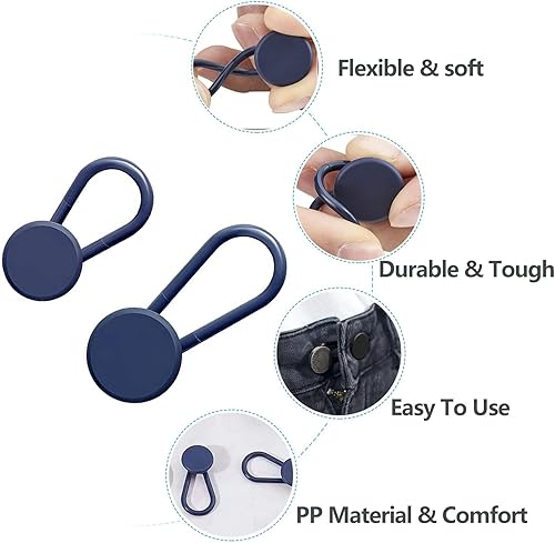 Miniatura 6 de Extensores de botón para jeans, extensor de botón KAJUDA Pants - Extensión instantánea de cintura - Extensores de cintura ajustables para hombres y
