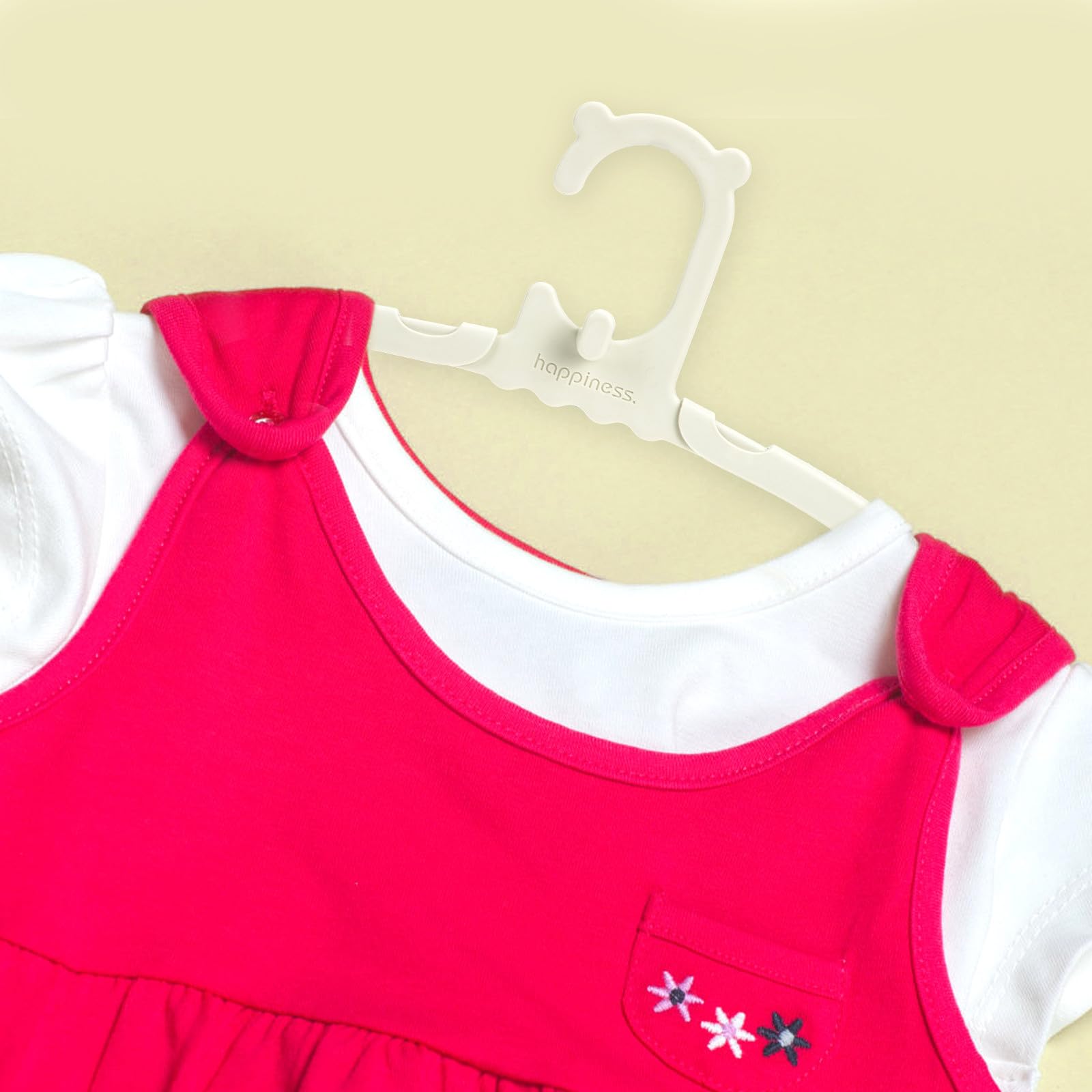 Sosoport Perchas Ajustables para Ropa Infantil con Pinzas Amarillas Resistentes y Extensibles para Colgar y Secar Prendas de Niña el Hogar