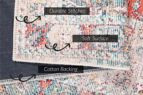 Monolia Machine Washable Area Rugs Perfect For Living Room Rugs,Bathroom Runner, Kitchen Rug, Bedroom Rugs, Entryway Rug, Persian Home Decor, Floor Decoration (2' X 3') #TOP1