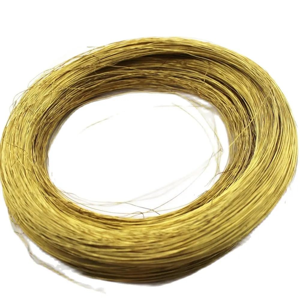 Alambre redondo de latón recocido medio duro de 0,3 mm a 6 mm para manualidades de joyería (0,5 mm x 1 m, 1 unidad)