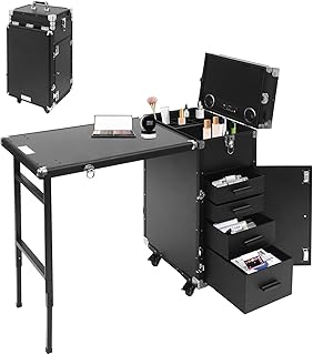 Estuche de maquillaje, mesa de manicura plega...