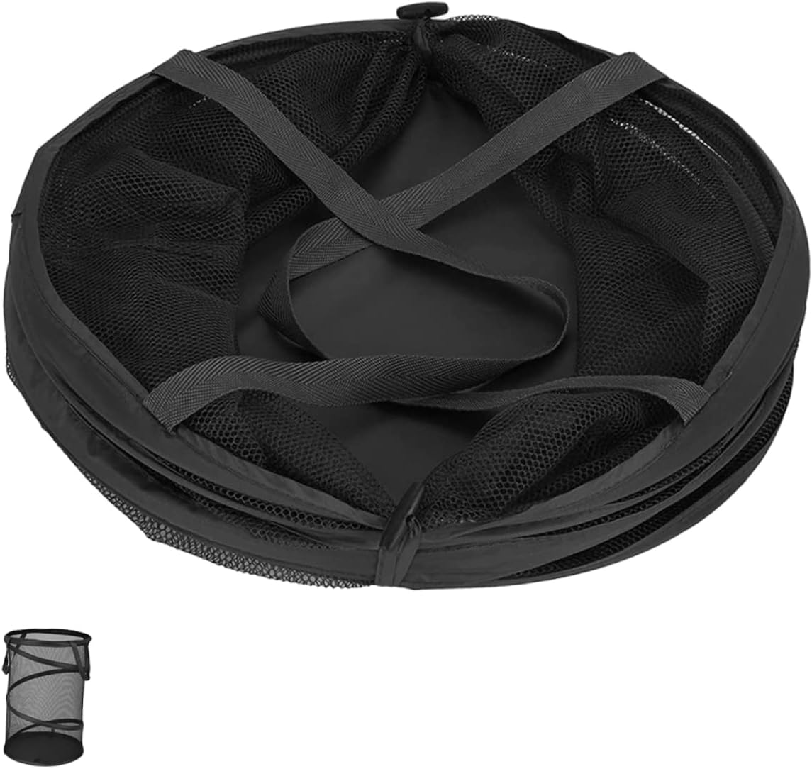 Super Large Folding Laundry Hamper Mesh Laundry Bag Sturdy Material Space-saving Design