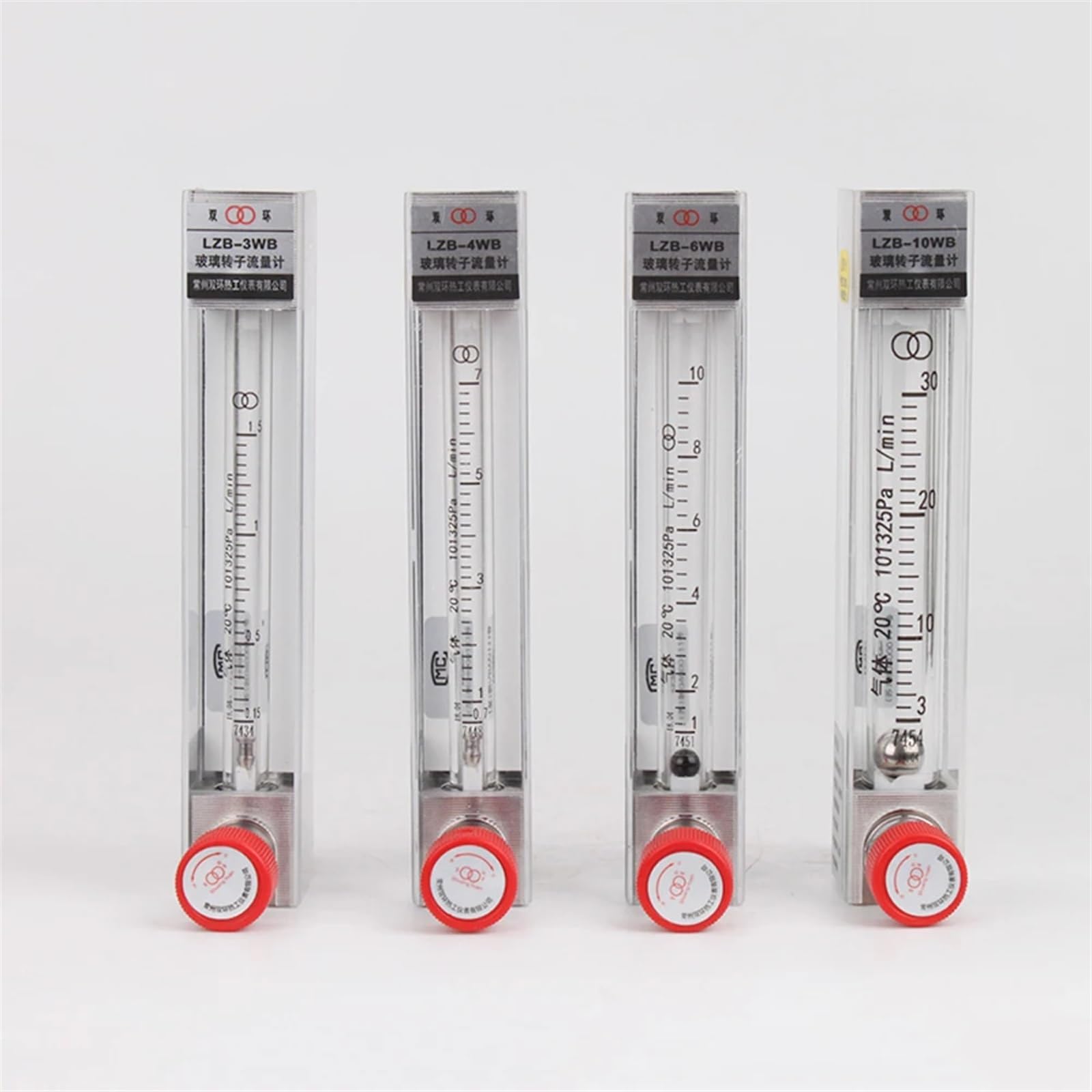 LZB Panel Gas Luft Durchflussmesser Rotameter Mit Regelventil(Gas,10-100ml Per Min)