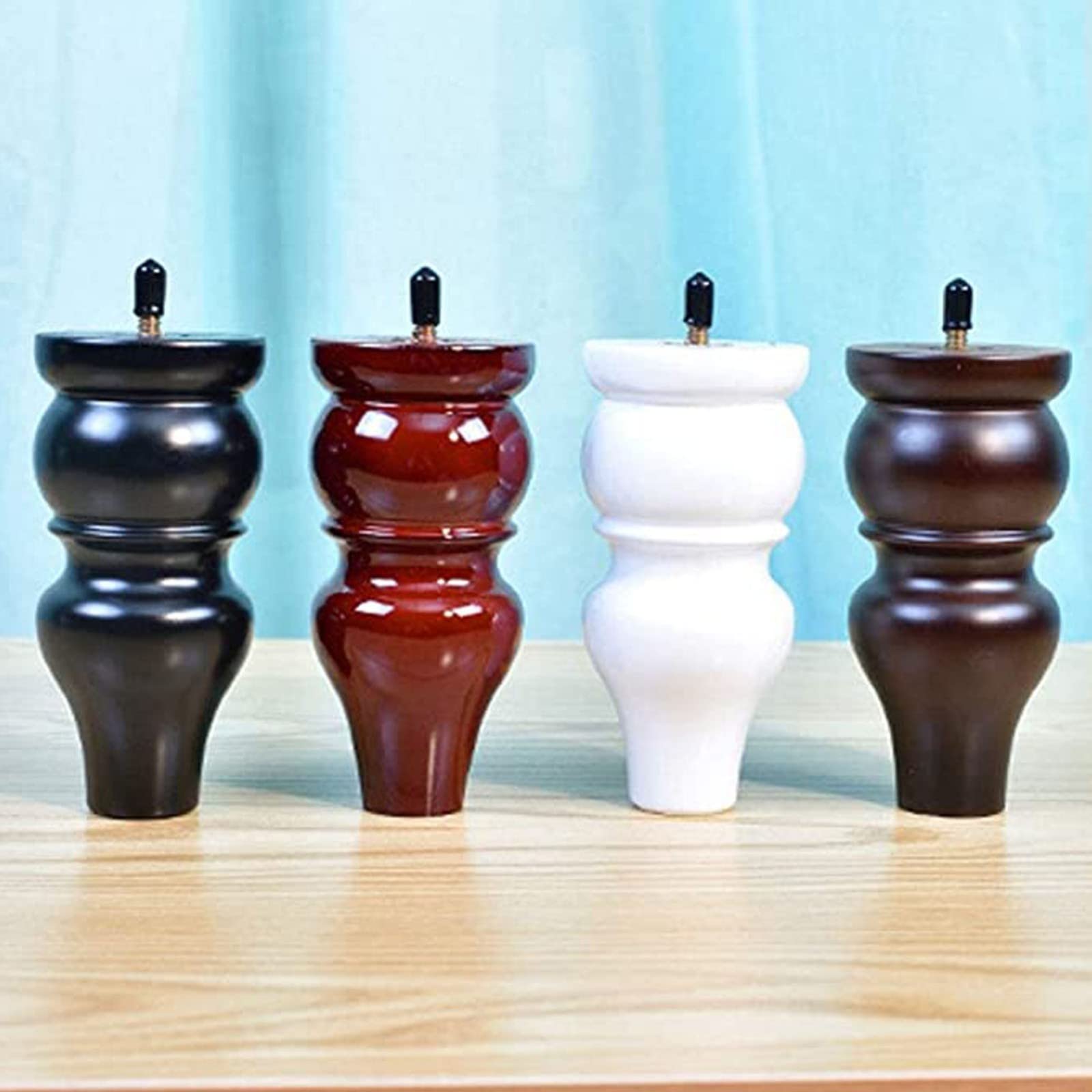 Amazon.co.jp: 家具の脚、調節可能な家具の脚、4本のM8ひょうたん型の