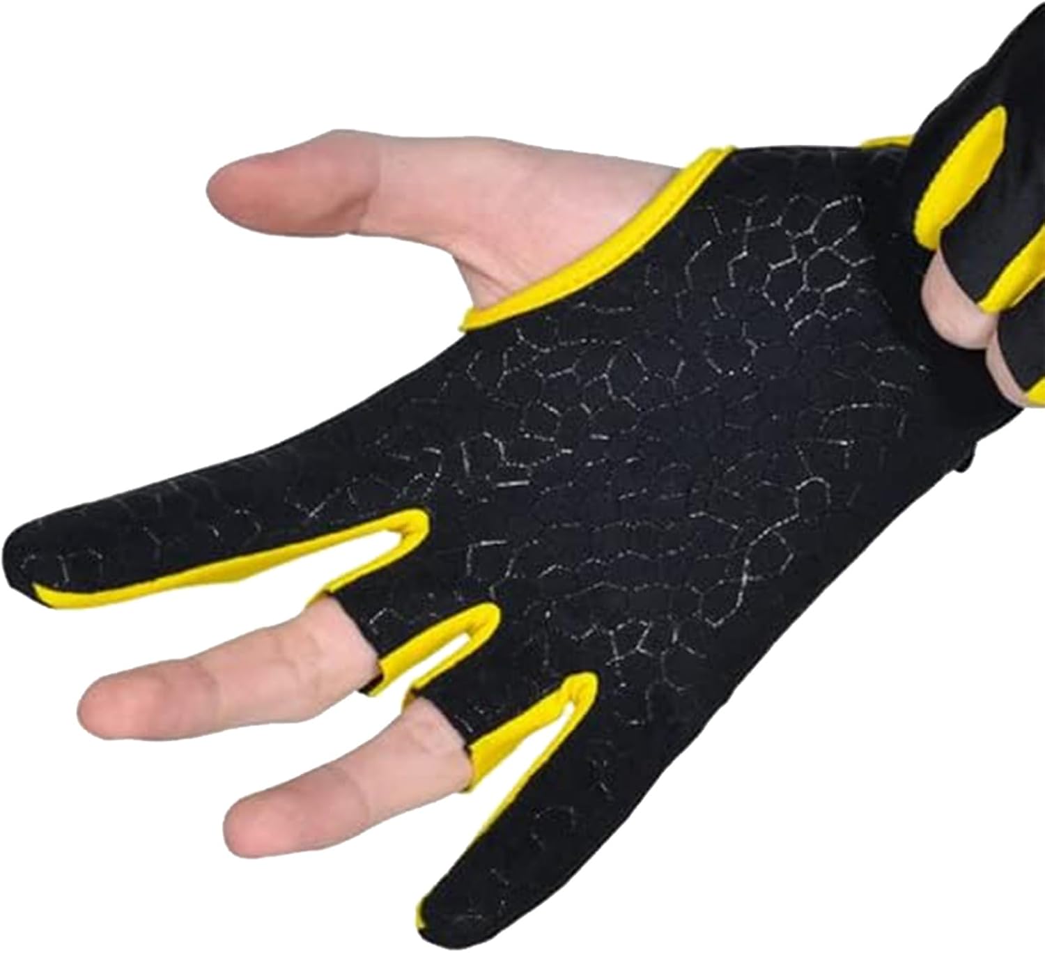 Non-Slip Bowling Gloves Grip Protective Gloves SemiFinger Instruments Sports Gloves Comfort Bowling Accessories Left and Right Handed Bowling Gloves