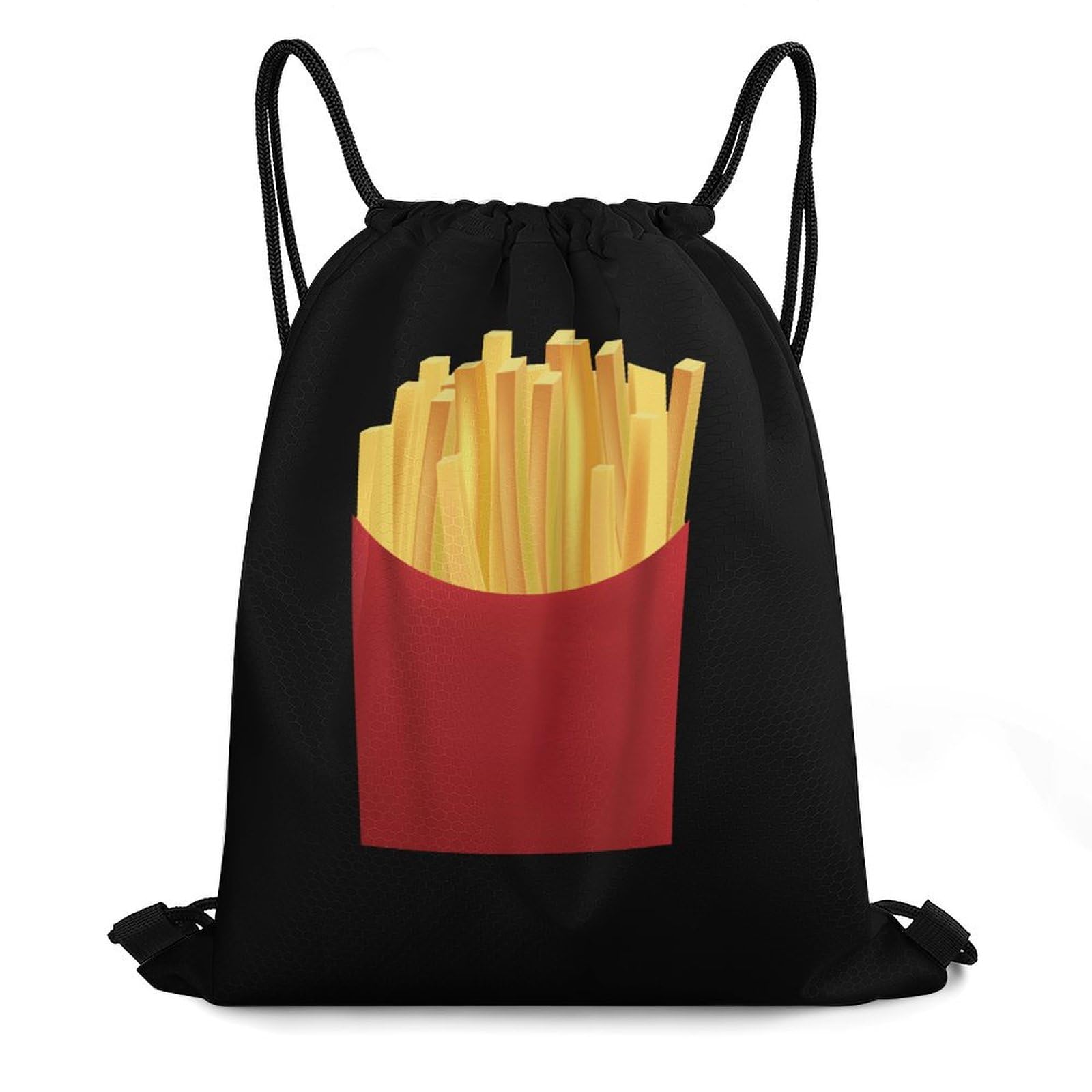 French Fries Drawstring Backpack Durable Sport Gym Bags Daypack for Men Women 35 * 42cm