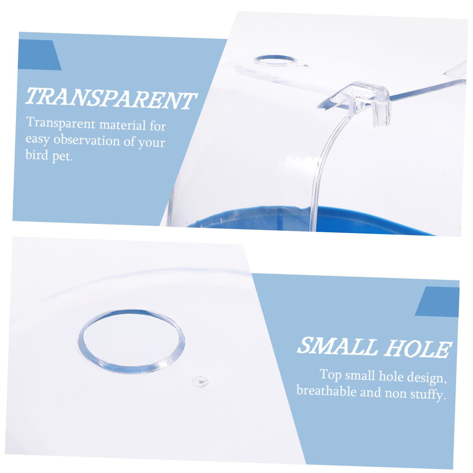 HANABASS 3stücke Bird Bathing Tub Mit Wasserzufuhr Und Duschbox Für Papageien Kleine Vogelbadewanne Blau Für Von Vögeln Trichter Für Einfachen Wasserwechsel