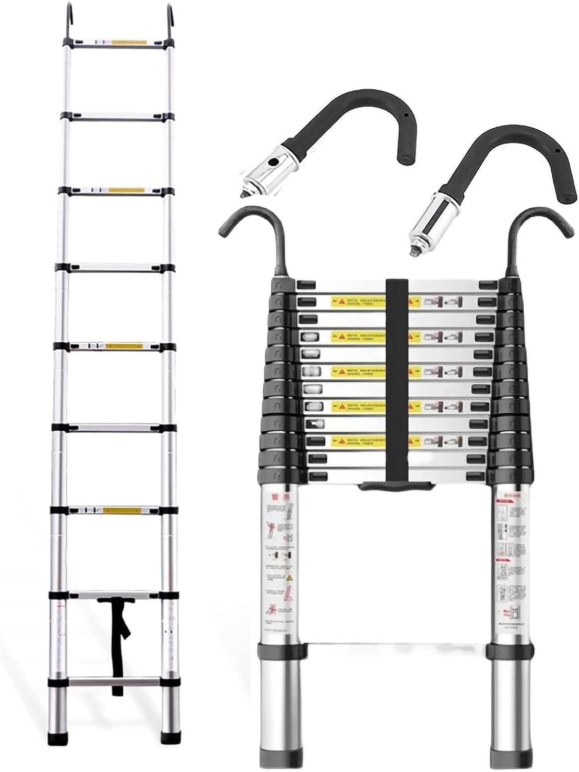 Extendable Ladder 6m/5m/4m/3m/2m/1m Telescopic Ladder, Portable ...