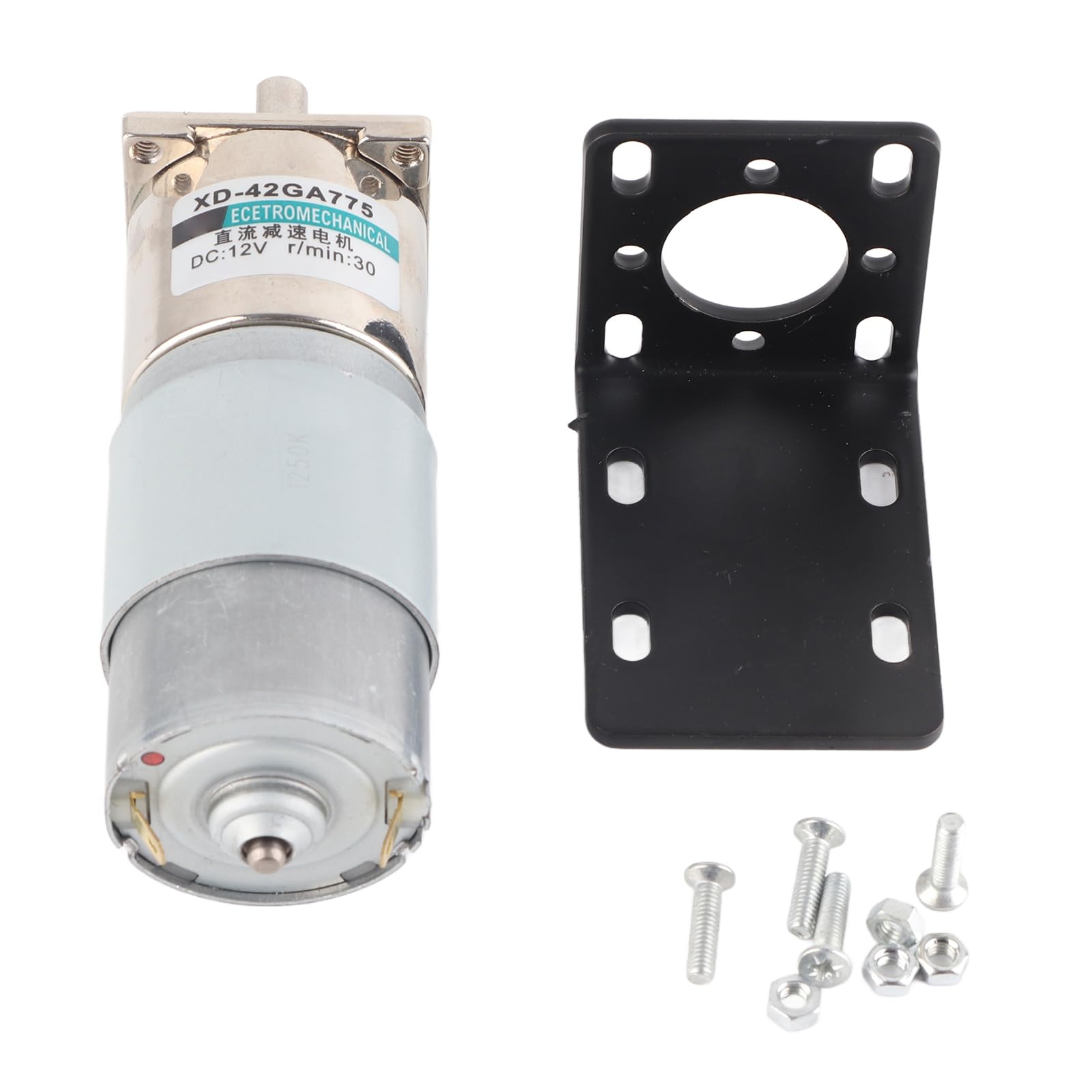 Motor de engranaje CC Mini baja velocidad CW CCW soporte de imán permanente Control deportivo 12V XD42GA755 (30 rpm/min)