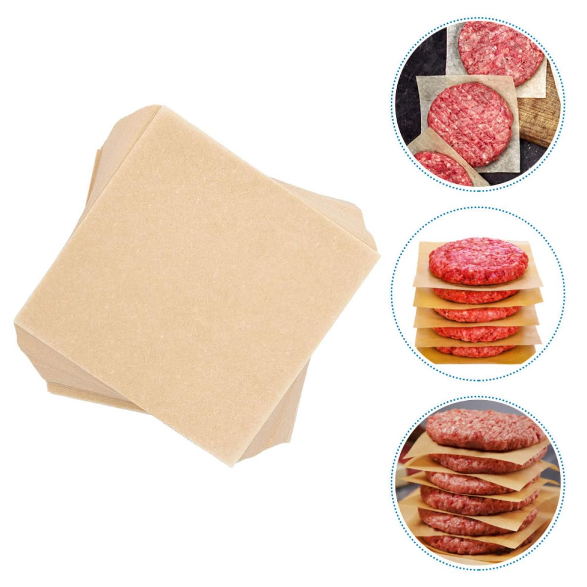2000 Stck. Antihaft Trennpapier für Hamburger Patties, 100 Blatt