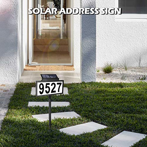 Leidrail 1 Solar Address Light & 8 Glass Pathway Lights, Solar Metal Outdoor Lights Waterproof For Garden, Yard, Lawn #TOP7