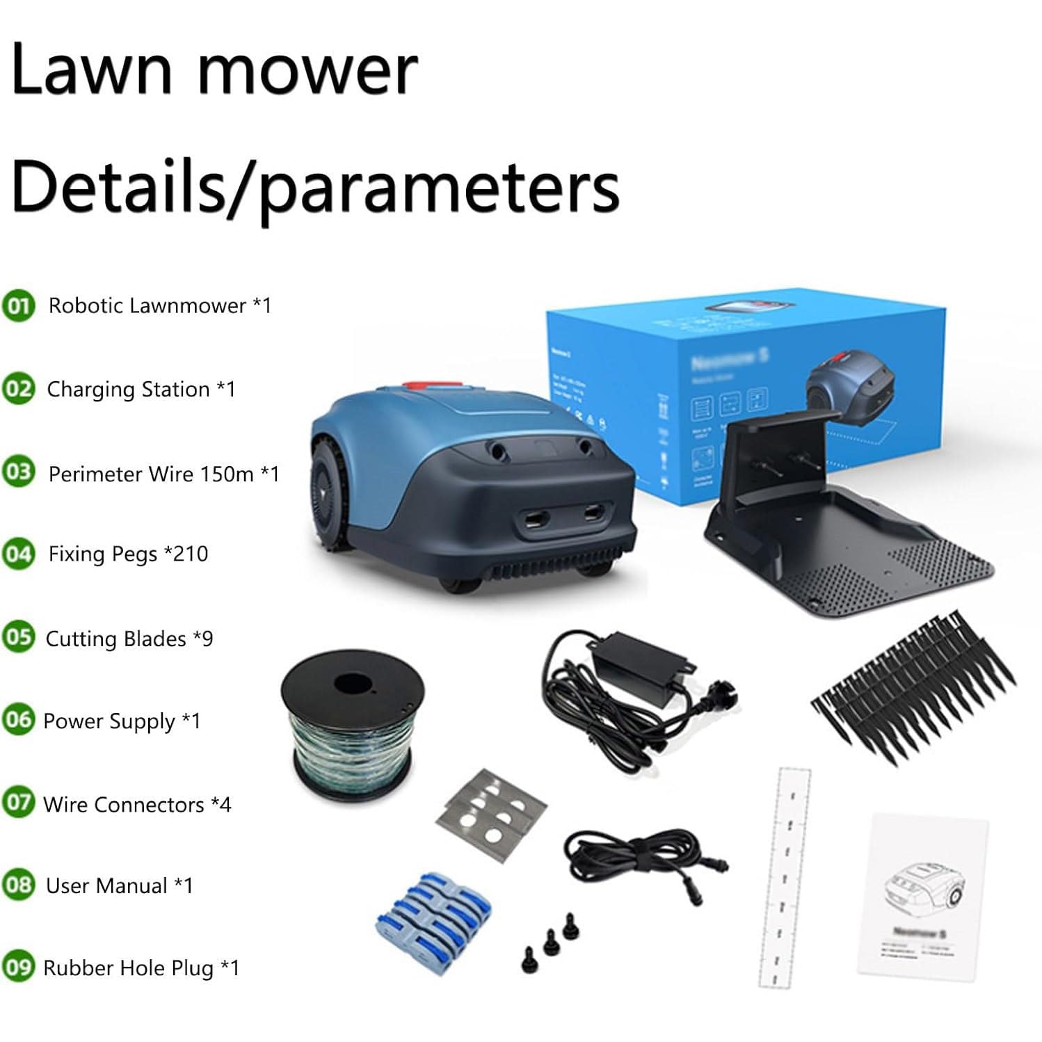 Robot Cortacésped Para Jardines De Hasta 1000m² - Robot Cortacésped Inteligente - (Fácil Instalación, Configurable, Autónomo, Control Remoto Mediante App, Corte Inteligente, Corta Bajo Lluvia)