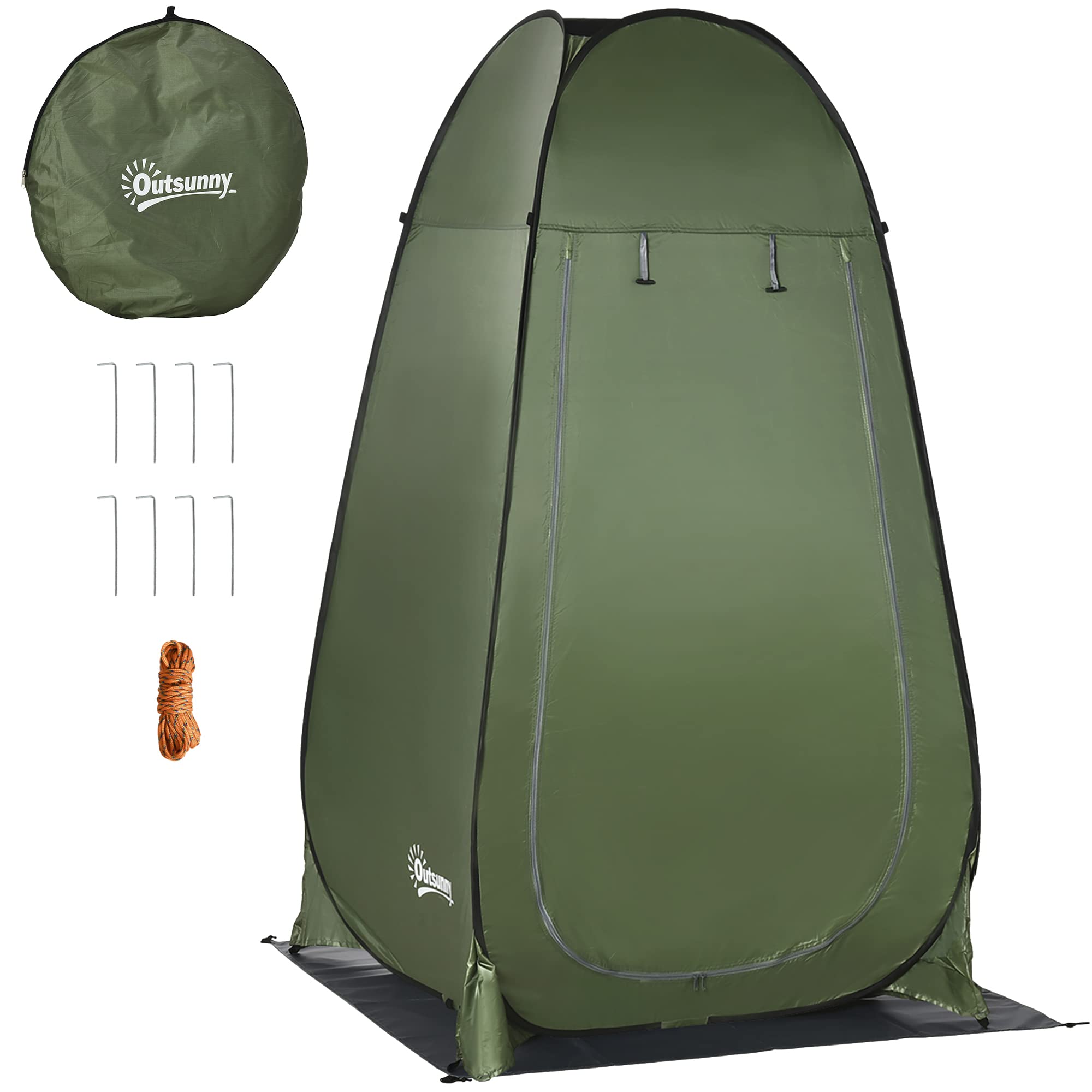 Outsunny Tenda Doccia da Campeggio Portatile 126x124x189 cm