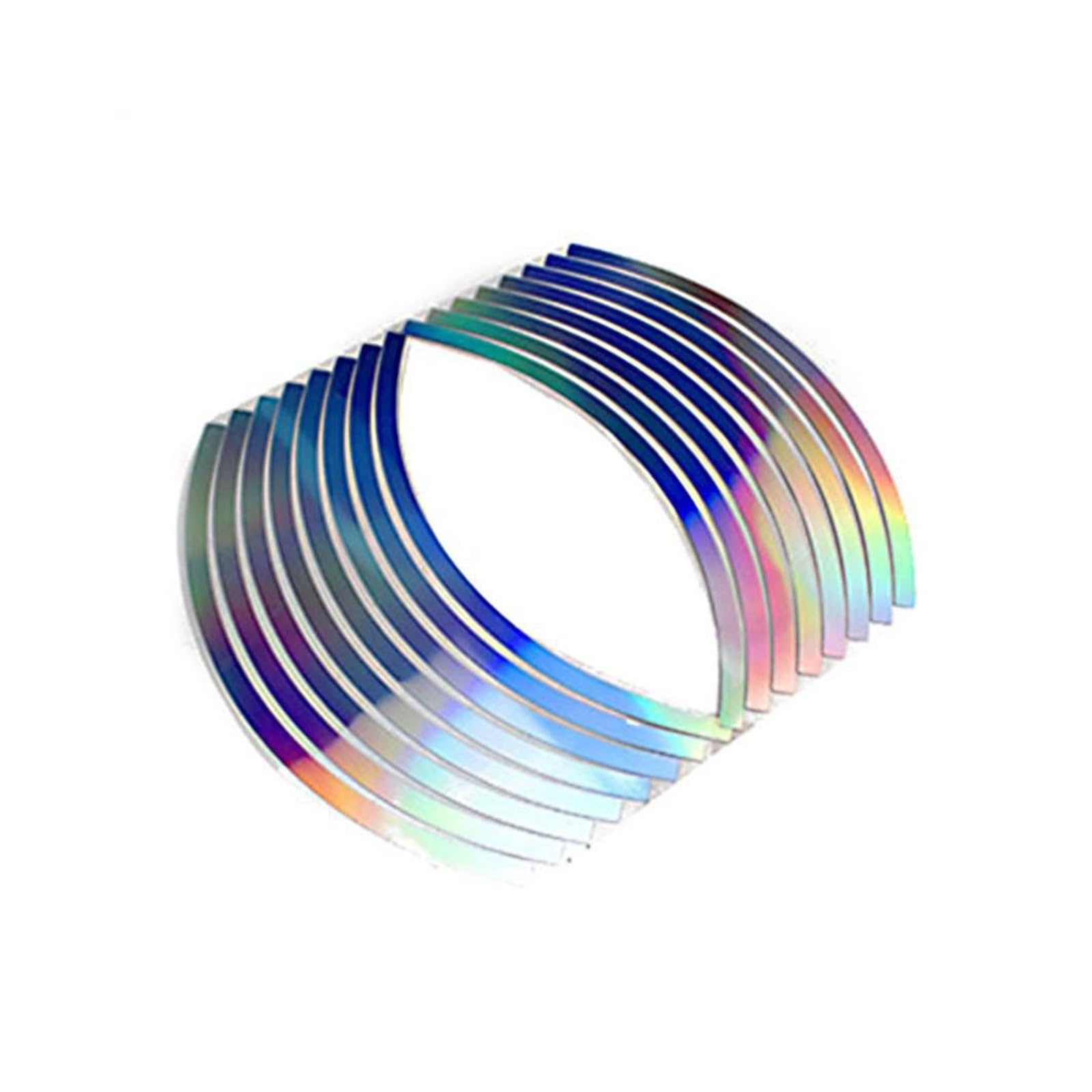 Reflective Sticker 10/12/14/18" PVC 16 Strips Reflective Car Motorcycle Wheel Rim Tape