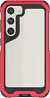 Vista 92 de Ghostek Atomic - Funda delgada para Galaxy Z Flip 4, parte trasera de aramida con parachoques de aluminio rojo, funda protectora de doble capa a