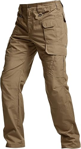 Miniatura 9 de CQR - Pantalones tácticos tipo cargo para hombre, tejido ripstop, resistentes al agua, ligeros, para uso diario, trabajo, senderismo o exteriores