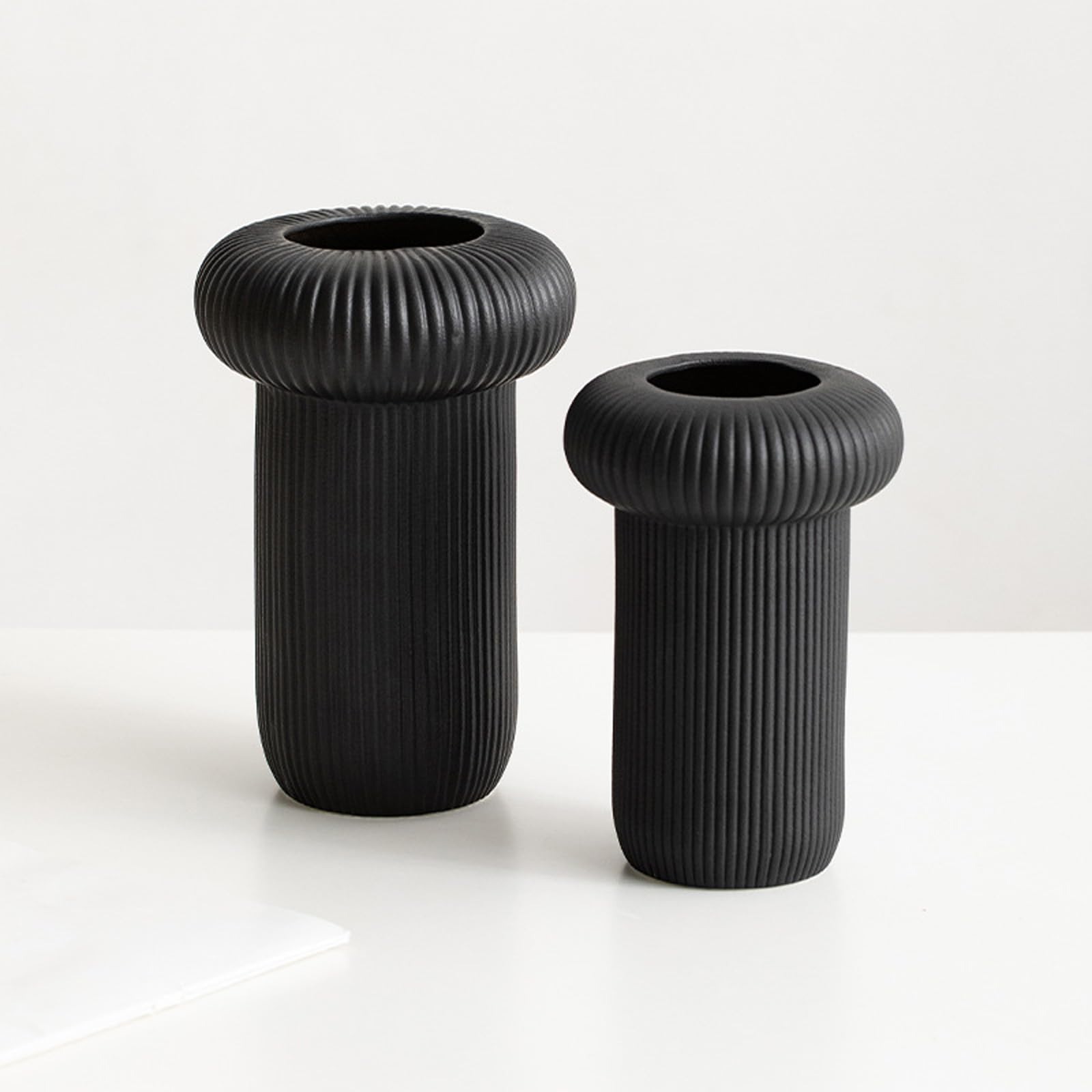 Pasiasty ceramiczny wazon nieregularny geometryczny wazon biały wazon suszone kwiaty salon biurko hol wejściowy,Black b