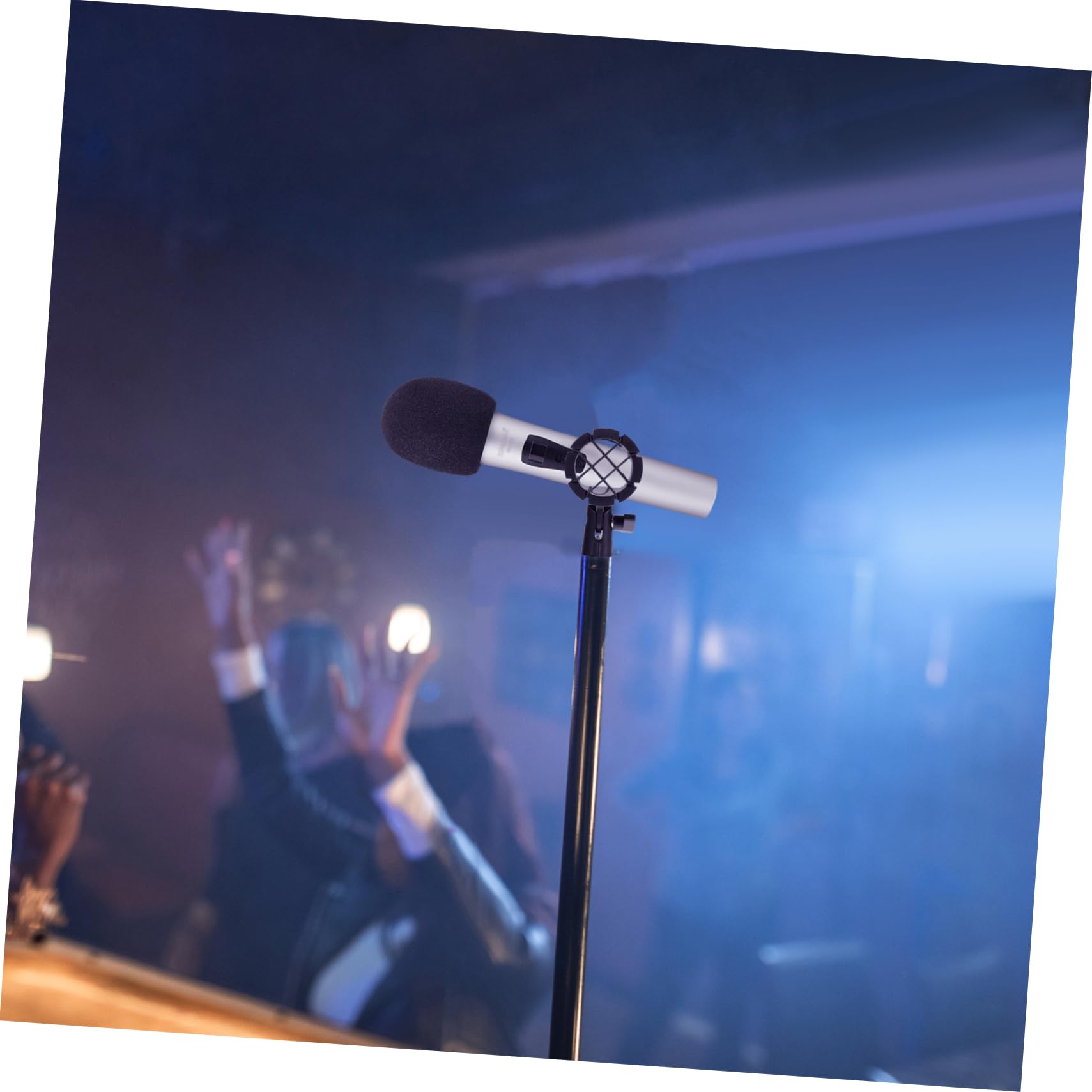 SUPVOX 4pcs Mic Vibration Holder Shockmounts for Condenser Mics Rack Microphone Clamp Plastic Metal Construction