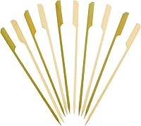 Vista 8 de GUSTO Paquete de 100 palillos de madera de 3 pulgadas, brochetas de bambú, palillos de dientes para cócteles, parrilla, aperitivos, frutas, barbacoa