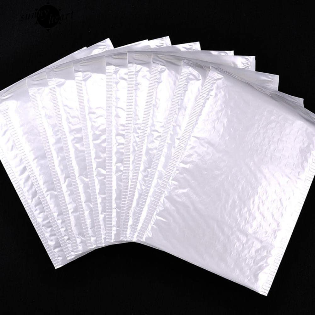 Torby transportowe z kopertą bąbelkową, Białe, samoprzylepne, wyściełane koperty bąbelkowe, różne rozmiary 10 30 50 szt(15x18cm 50pcs)