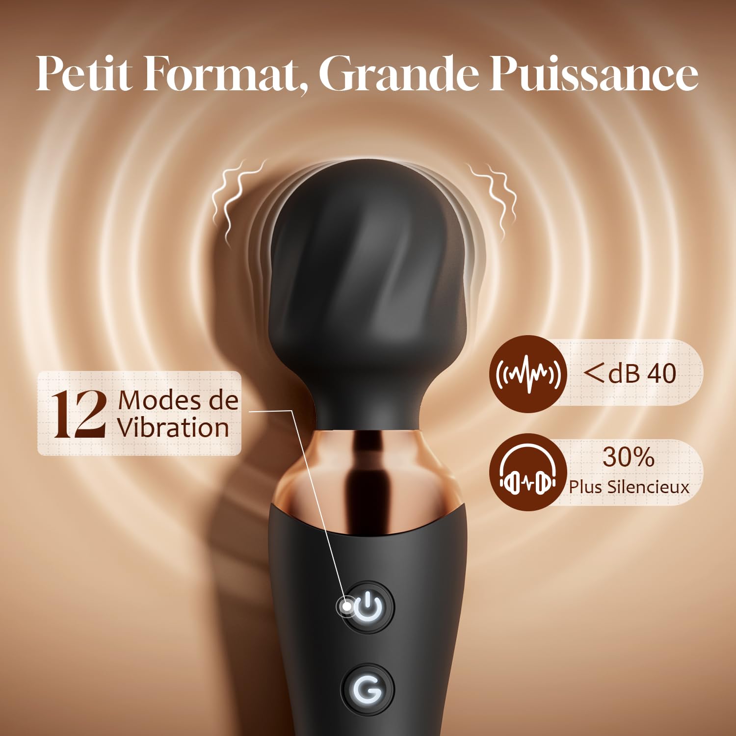 Vibromasseurs Feminin Vibrant à Double Embout Sex Toys, 12 Modes & Tête Flexible Vibromasseur Sextoyse Couple Plaisir, Sextoyse Femme Clitoridienne Gode Vibro-masseur Sextoy, Silencieux Vibrators