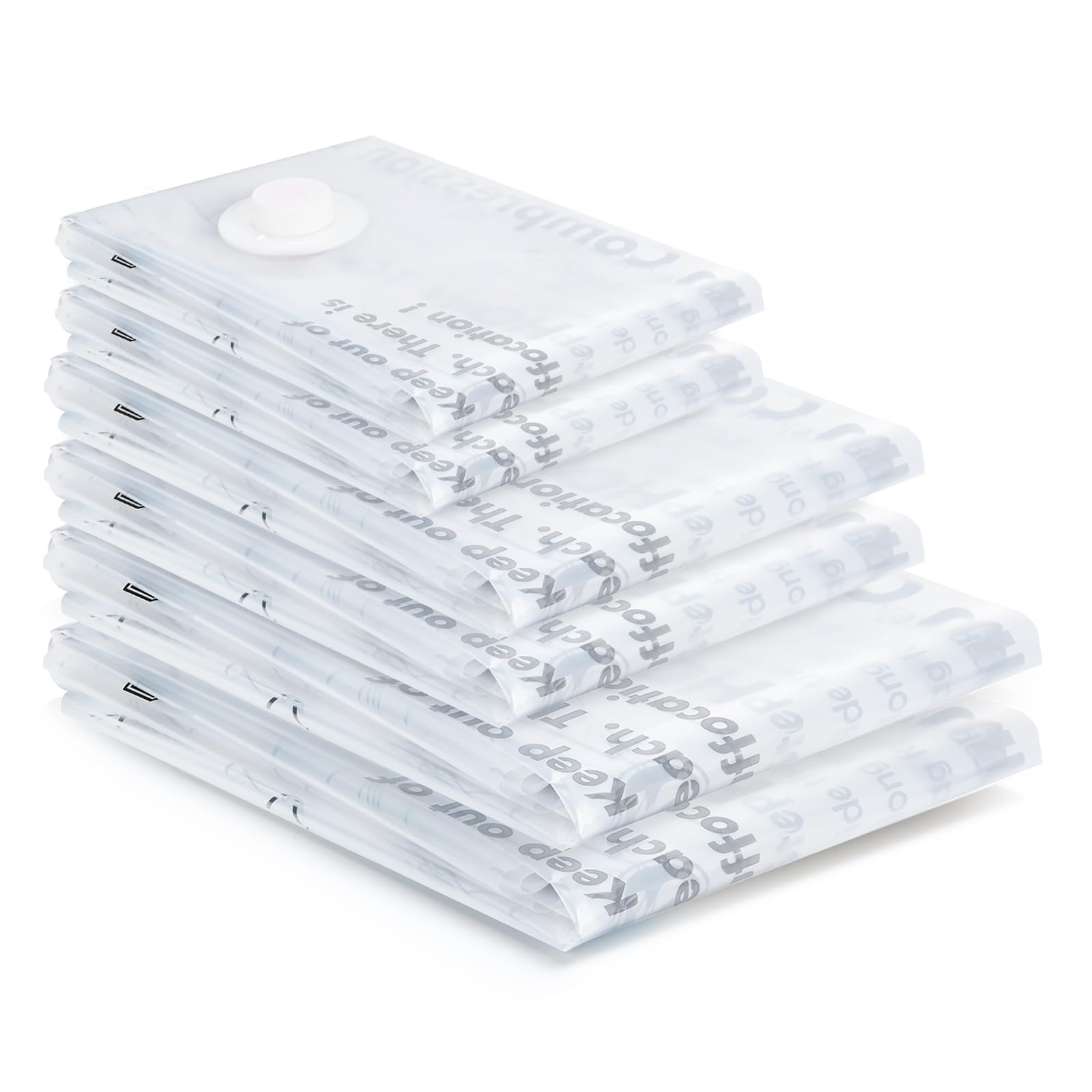 BoxLegend Sacchetti Sottovuoto Vestiti 6 Pezzi 2XL + 2L + 2S Buste Sottovuoto Sacchetti Salvaspazio Aspirapolvere Viaggi Deposito Domestico per Materassi, Vestiti, Trapunte