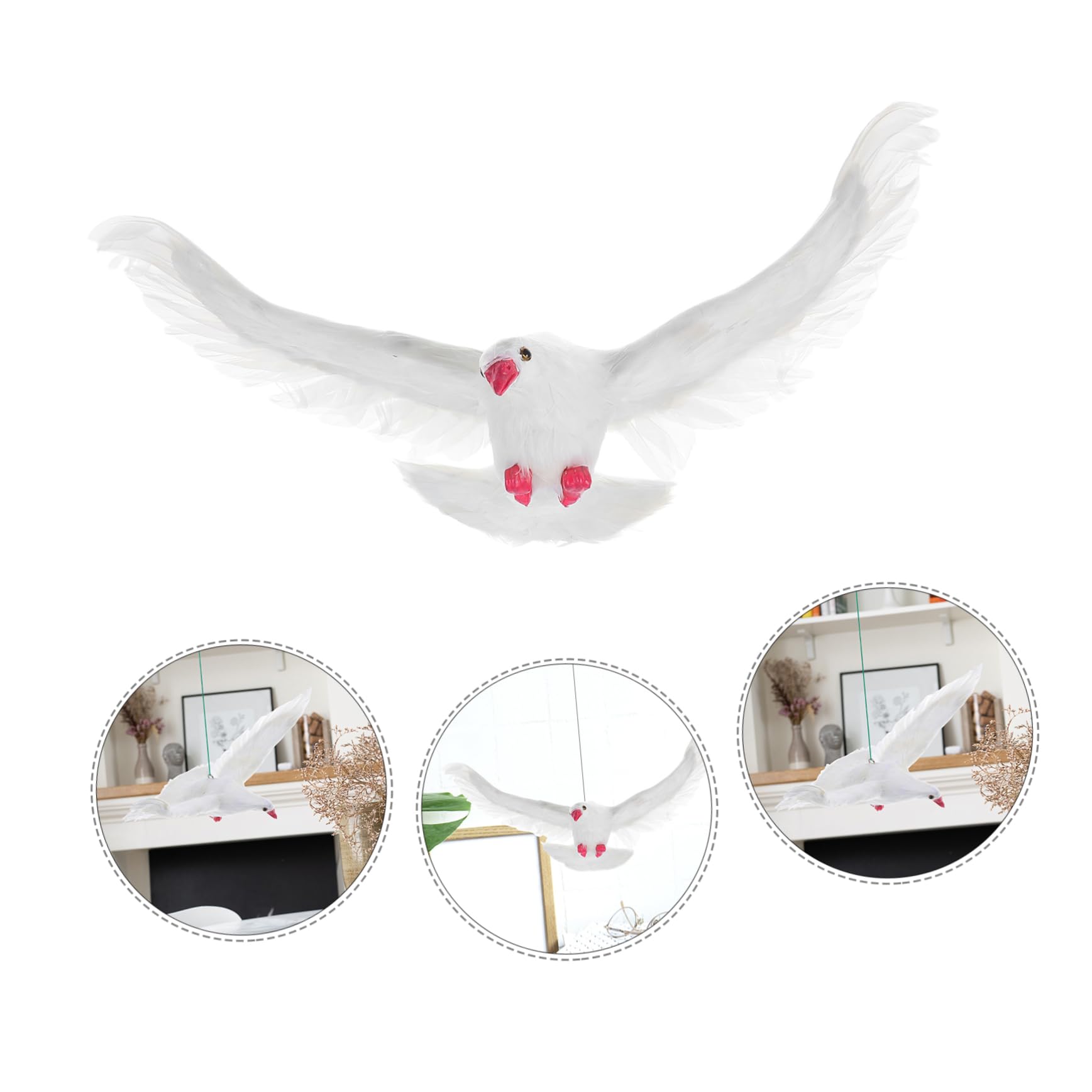 Garneck Colombe Realistiche Piumate per Decorazione Casa Animale Leggero da Appendere