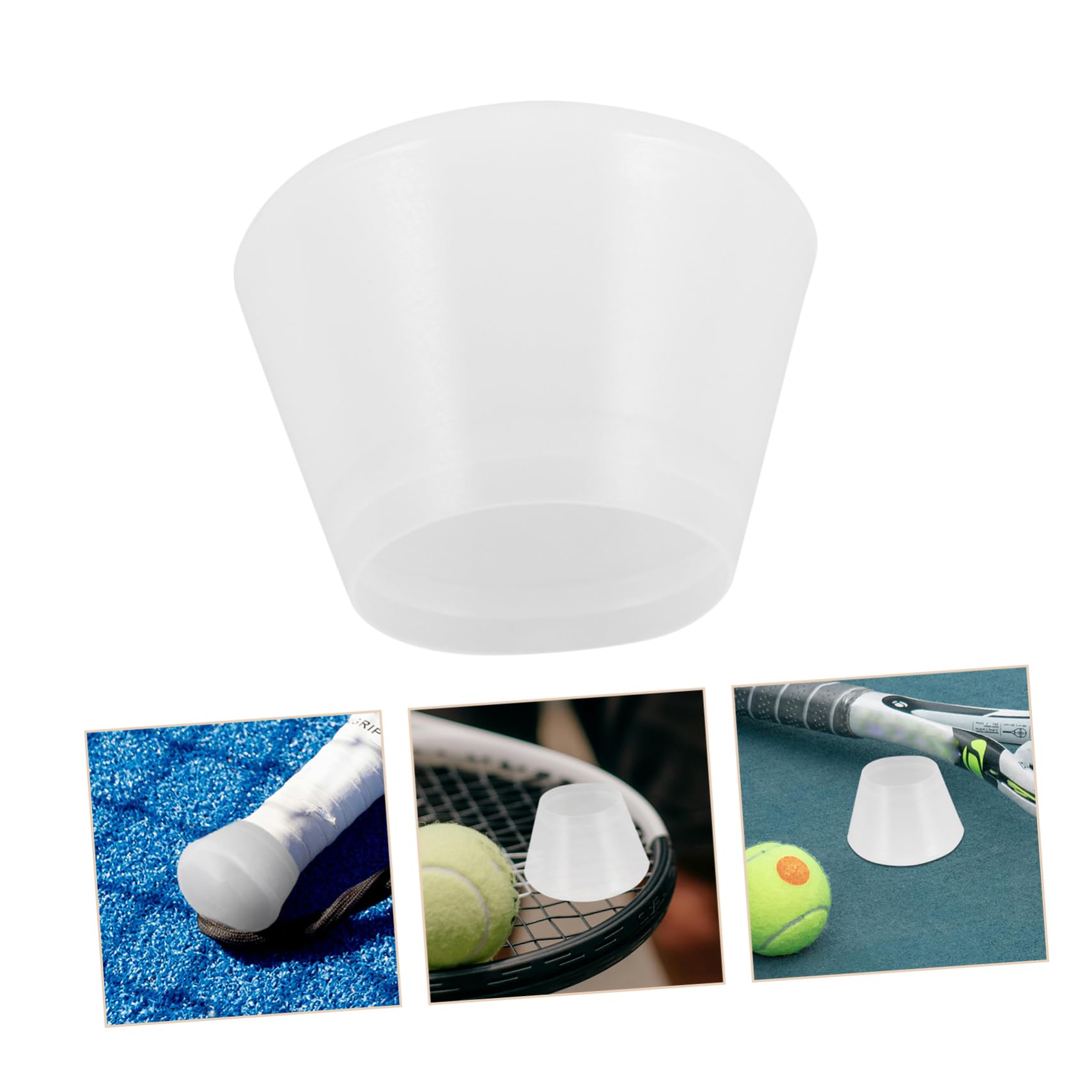 Kisangel Copertura Silicone Per Manico Racchetta Da Tennis Ammortizzatore Anti-vibrazione Facile Da Installare Design Rinforzato Per Supporto e Comfort Compatibile Con Varie Marche