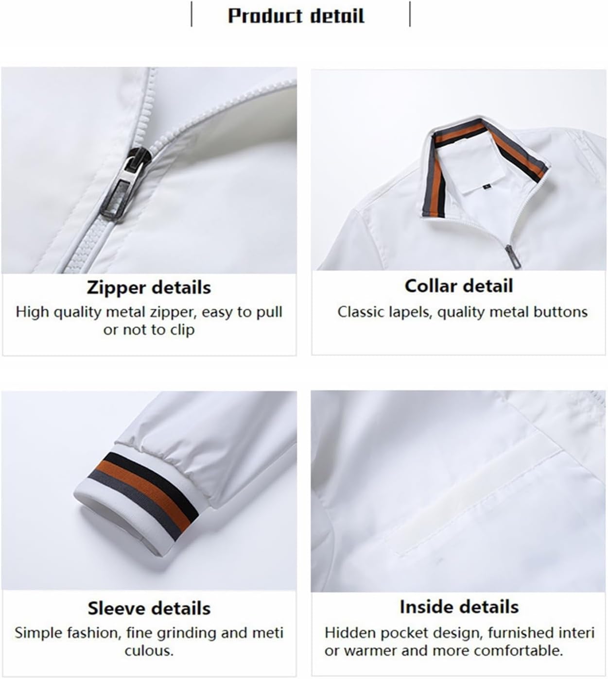 jacket Casual Men's Quilted Bomber Jacket Outdoor Windproof Warm Baseball Jackets Windbreaker Full Zip Biker Coats