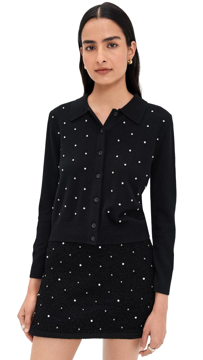 FRAME Womens The Rhinestone Cardigan