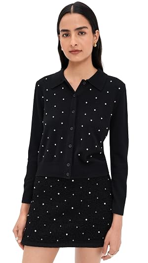 FRAME Womens The Rhinestone Cardigan