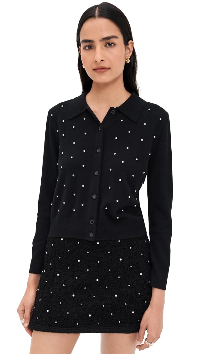 FRAME Womens The Rhinestone Cardigan