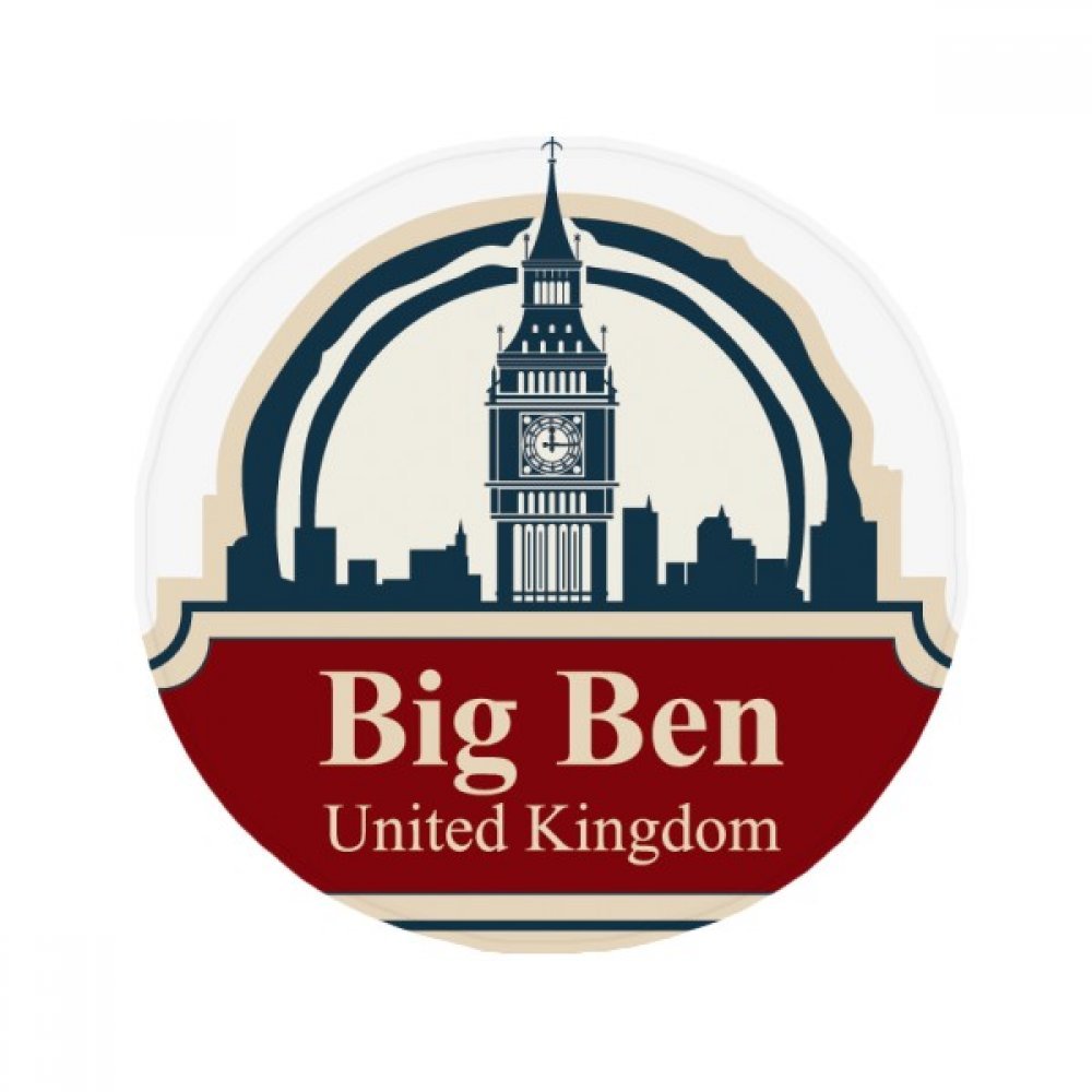Tapis Royaume-Uni Big Ben rond de 80cm, l'idée cadeau déco idéale